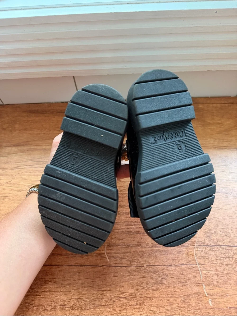 Kids Black Glitter Mary Jane Shoes with Bow